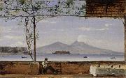Johann Jakob Ulrich Seaside Terrace near Naples oil painting picture wholesale